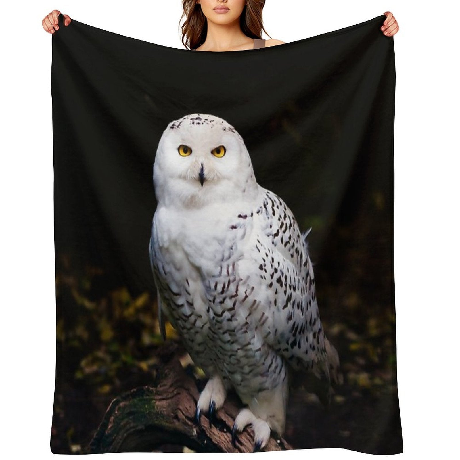 Majestic Winter Snowy Owl Durable Throw Blanket