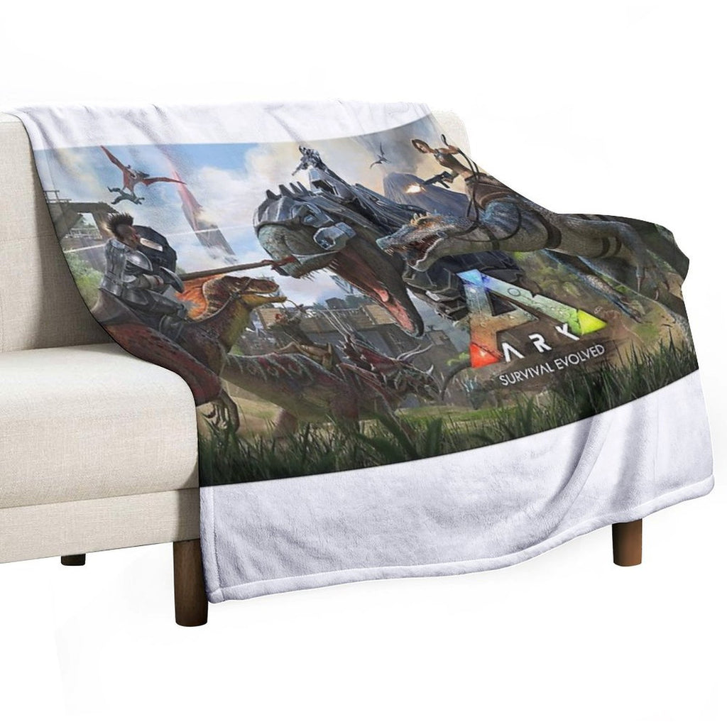 Dinosaurs War Ark Sustainable Throw Blanket