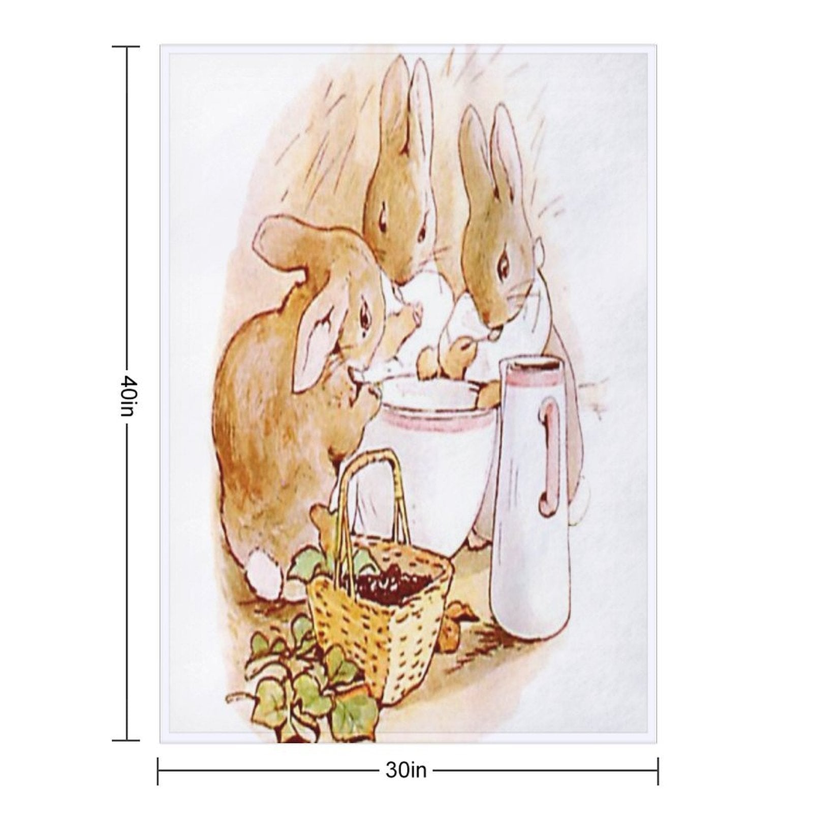 Flopsy, Mopsy And Cottontail Machine-washable Throw Blanket