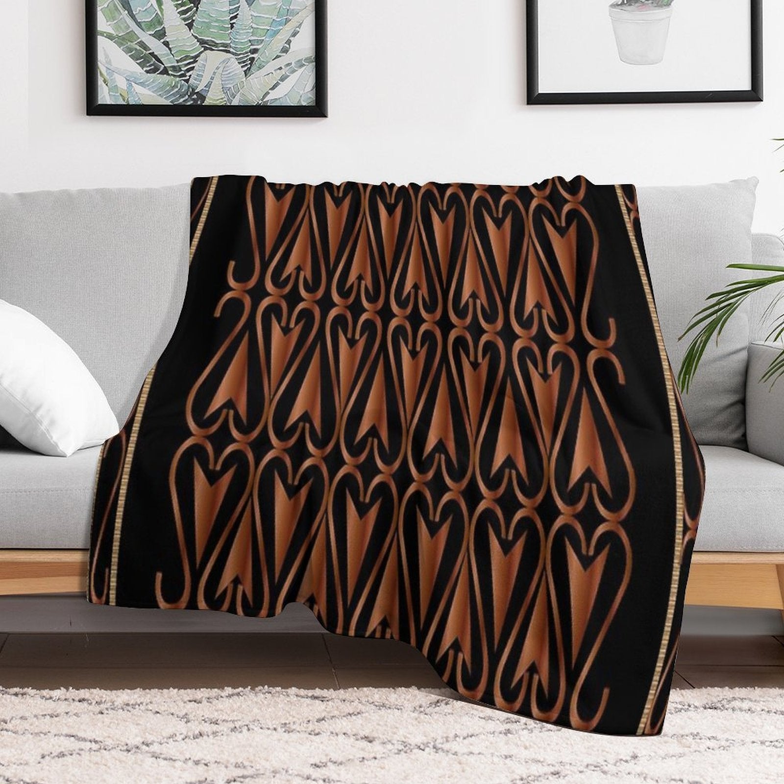 Ethnic Decorative Pattern Plush Throw Blanket