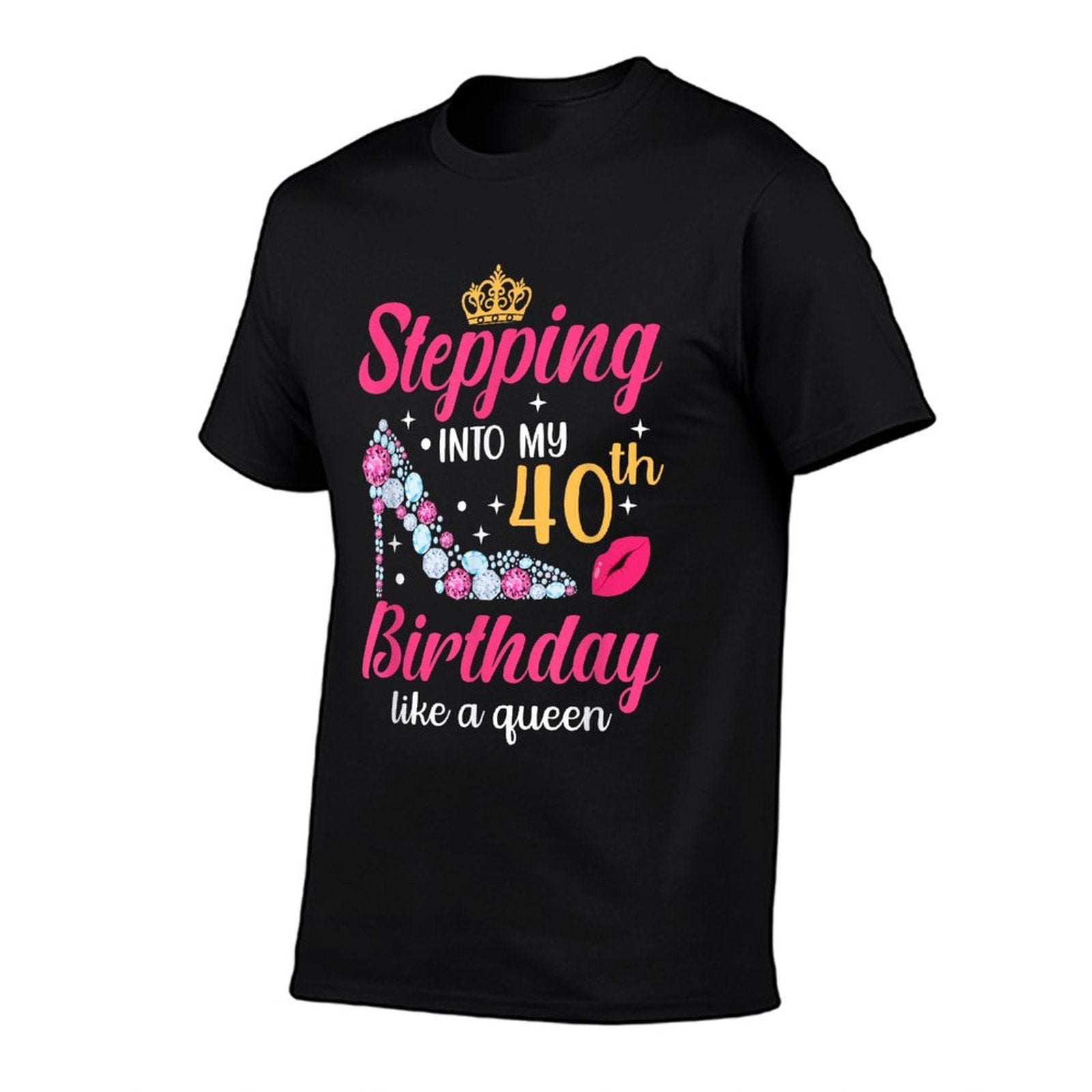 Stepping Into My 40th Birthday Like A Queen  Eco-friendly Material T-Shirt