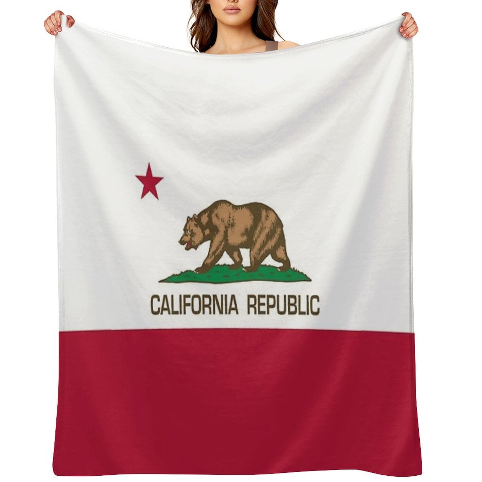 California Republic State Flag of California Anti-pilling Throw Blanket