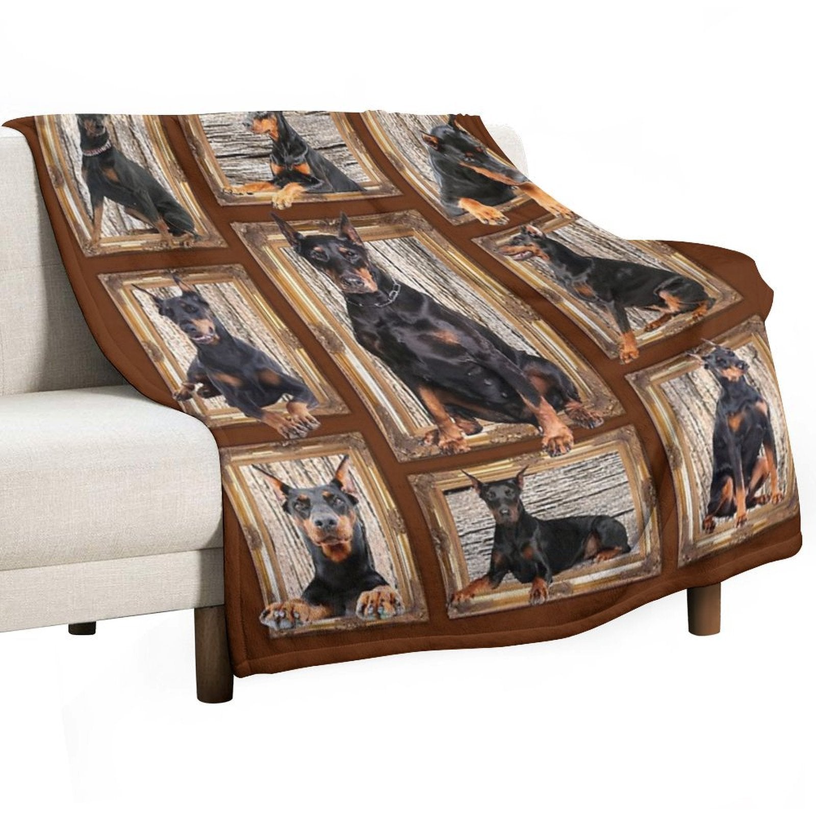 Doberman Pinscher Dobermann Dog Lightweight Throw Blanket