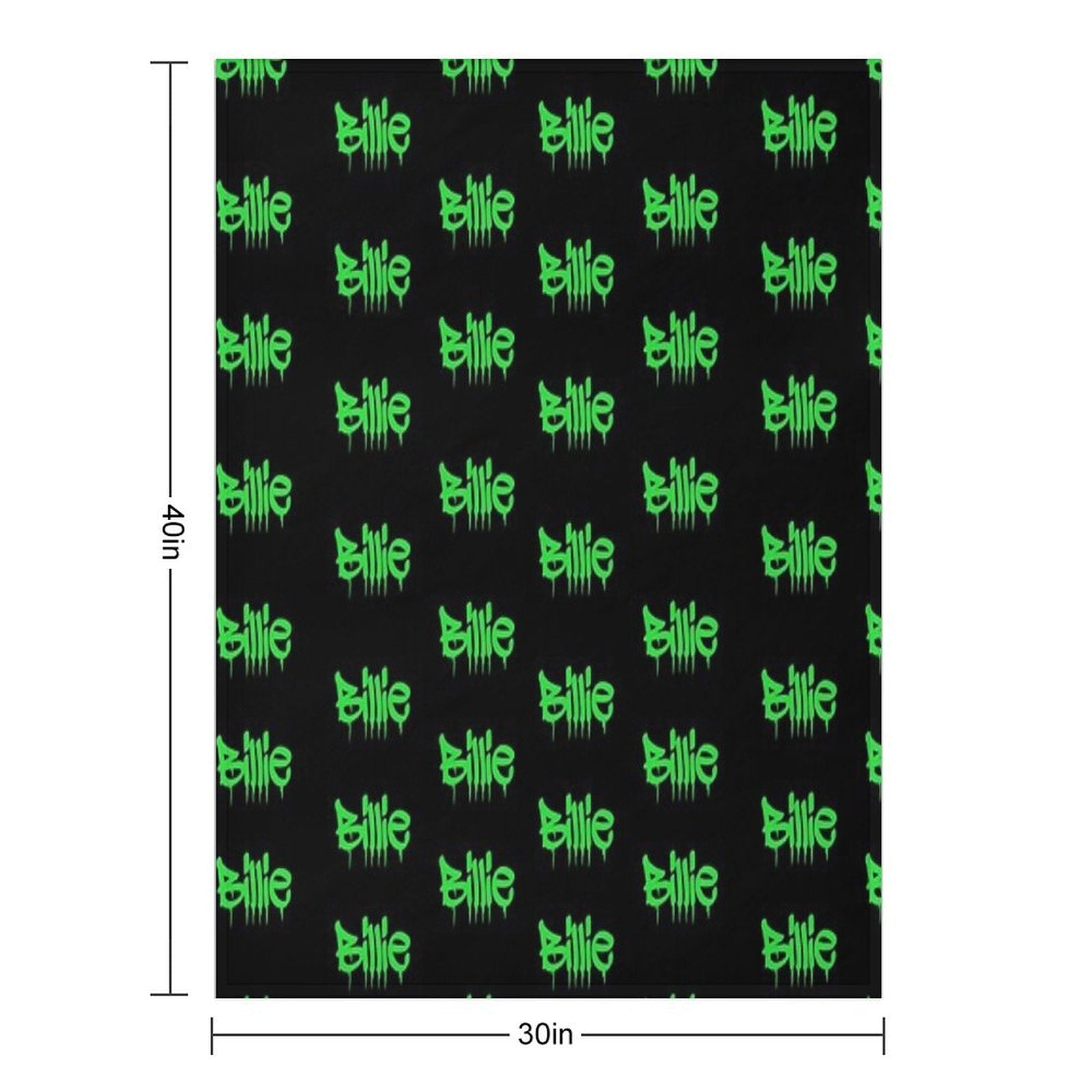 Billie Black&green Throw Blankets Easy Care Throw Blanket