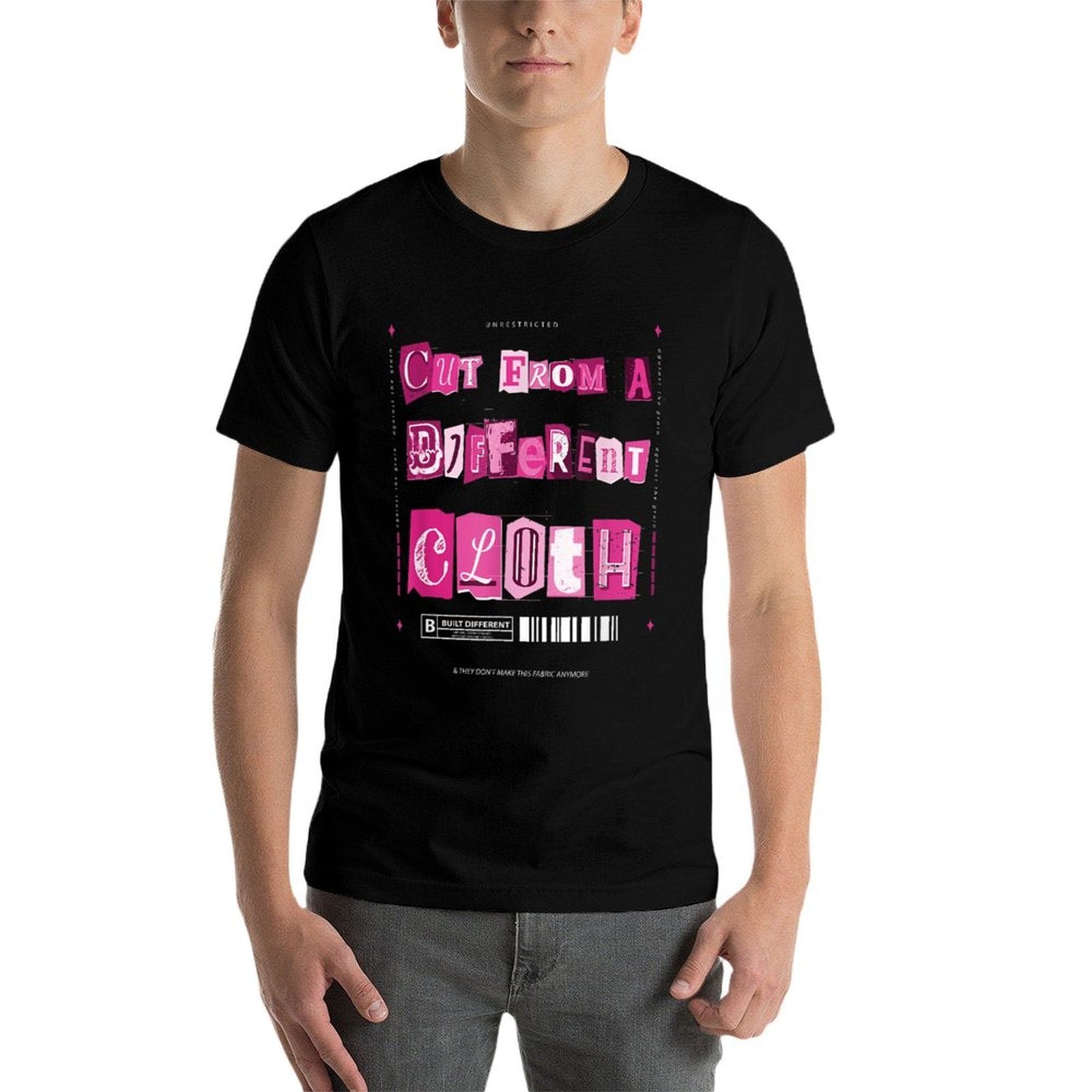 Pink Cut From A Different Cloth Pink Graphic  Lightweight T-Shirt