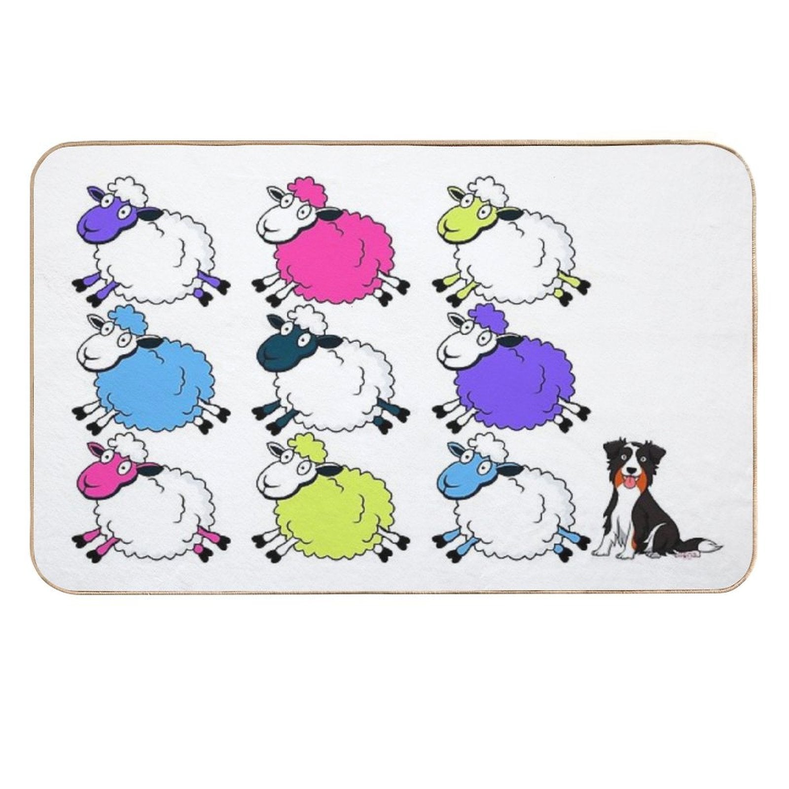 Unique Sheep  Pet-Safe Bath Mat