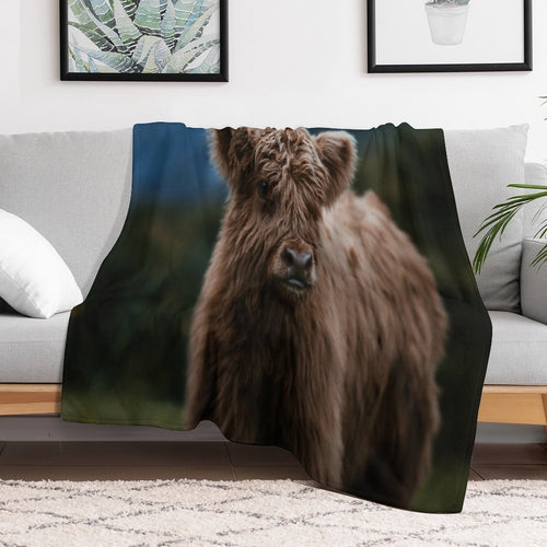 Baby Highland Cow Durable Throw Blanket