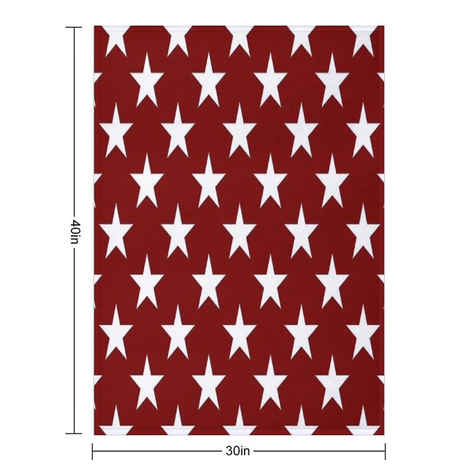 Stars on Crimson Velvety-soft Throw Blanket
