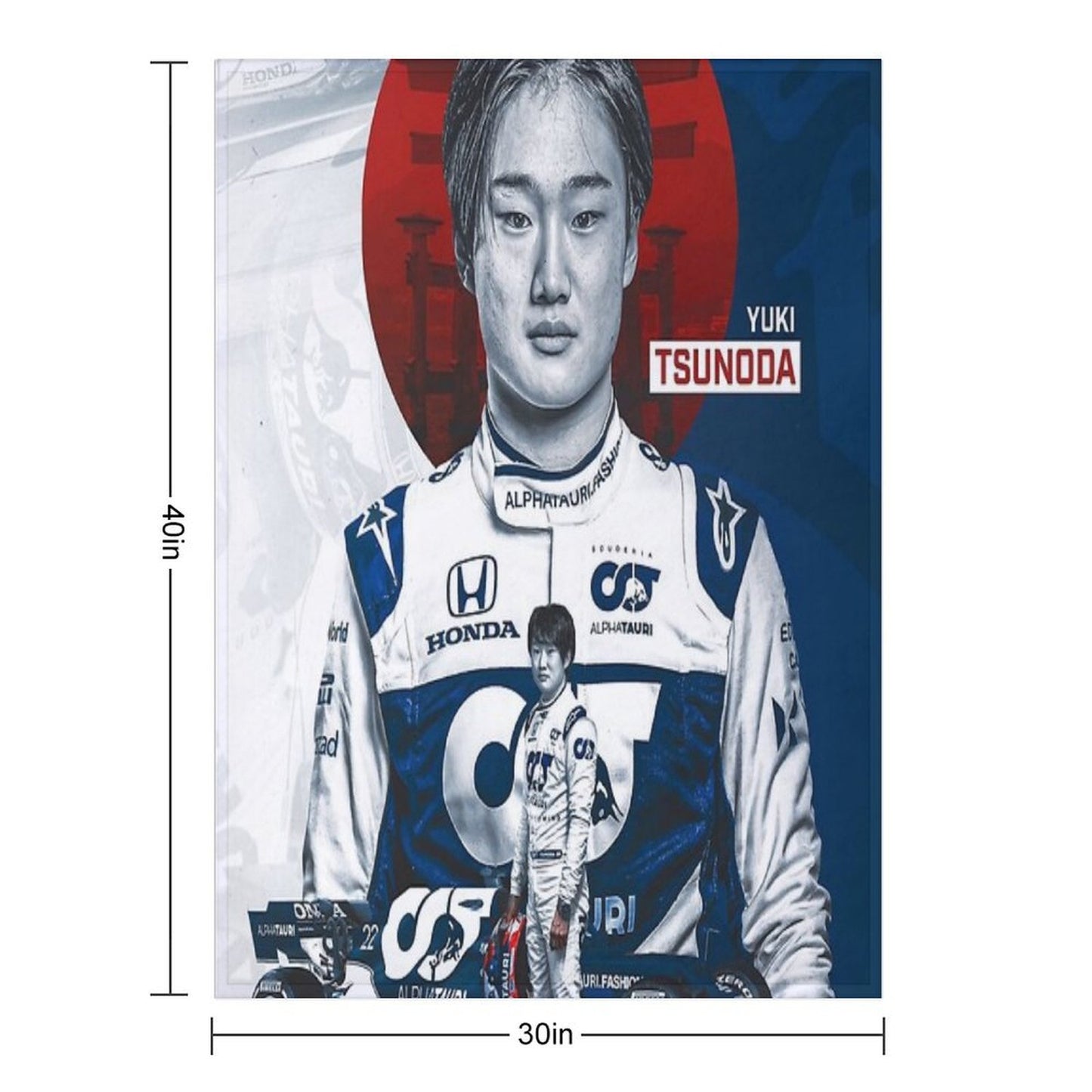 Yuki Tsunoda Sustainable Throw Blanket