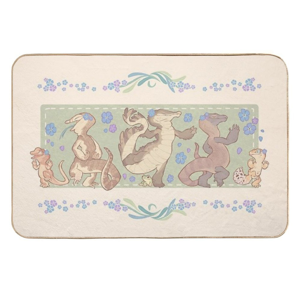 Happy Little Frogs  Dirt-Trapping Bath Mat