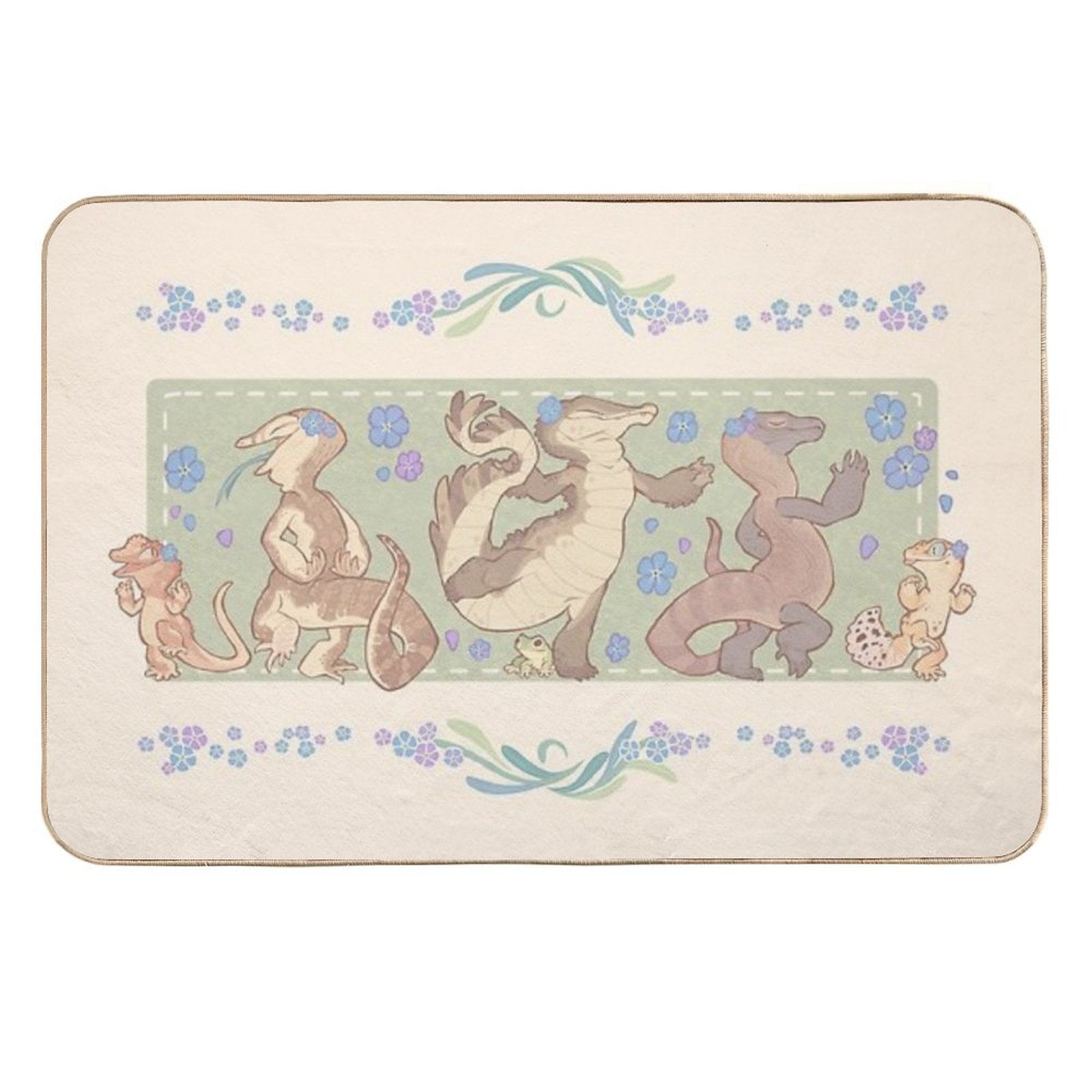 Happy Little Frogs  Dirt-Trapping Bath Mat