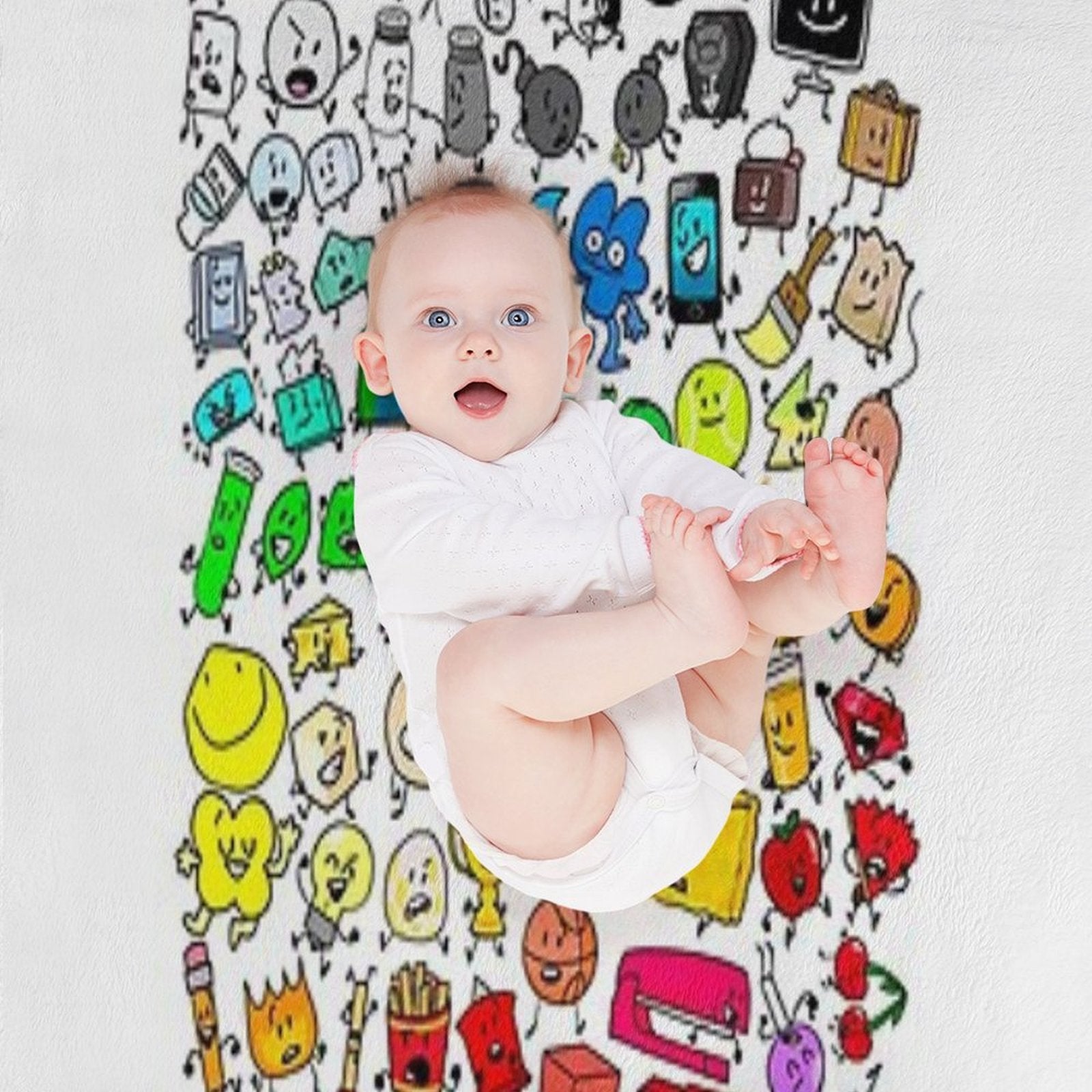 BFDI Inanimate Insanity All Characters (Transparent) Versatility Throw Blanket