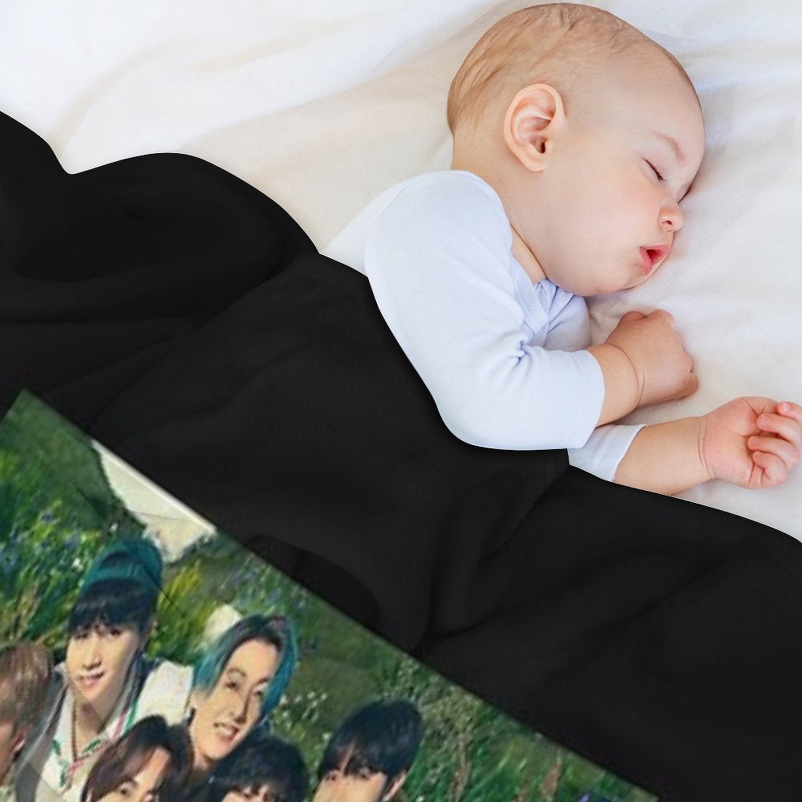 BTS Group Sign Travel-friendly Throw Blanket