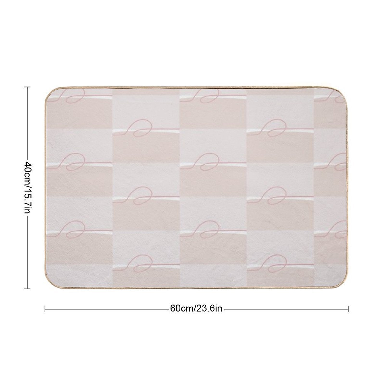 Minimalist Pink  Non-Slip Bath Mat