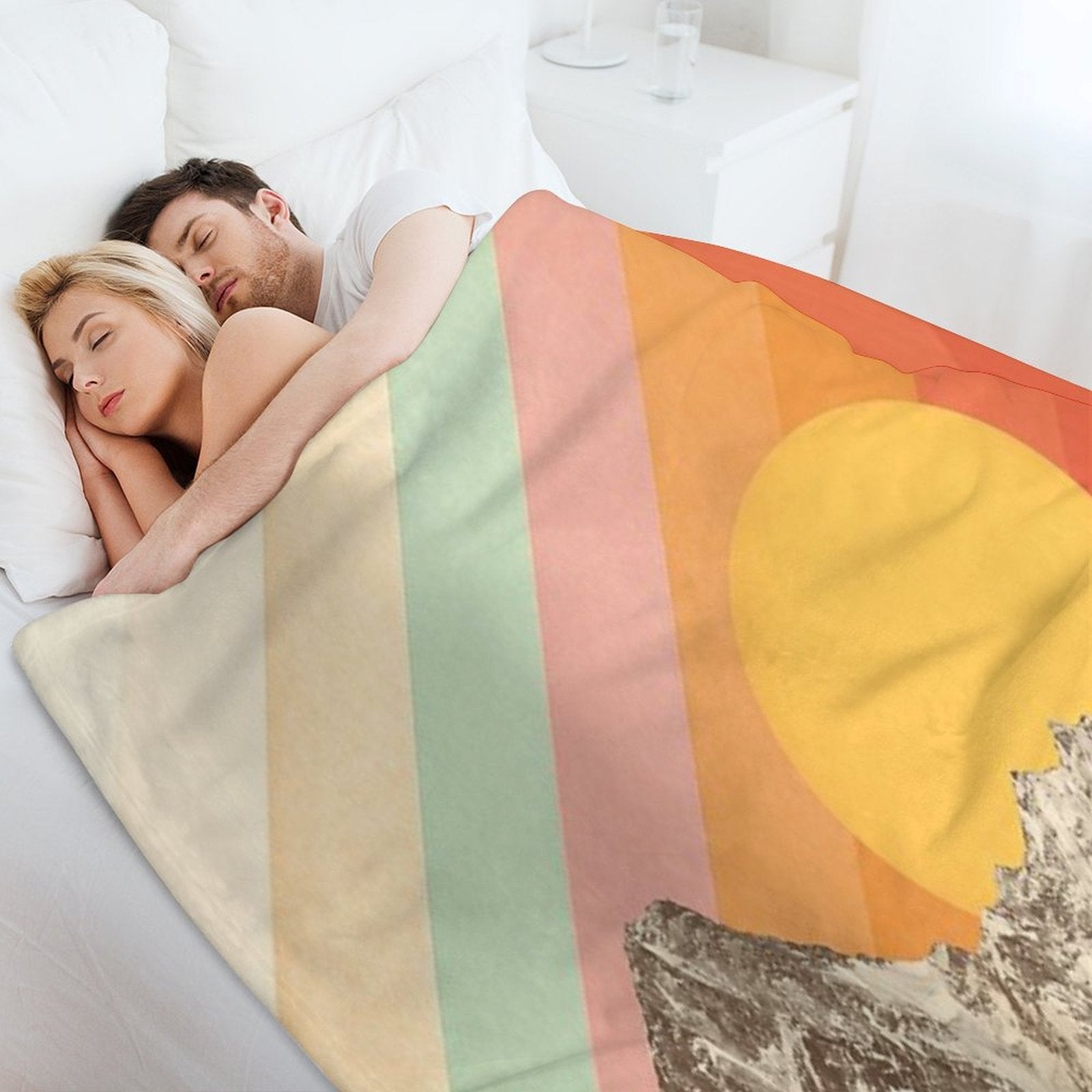 Mountainscape #1 Travel-friendly Throw Blanket