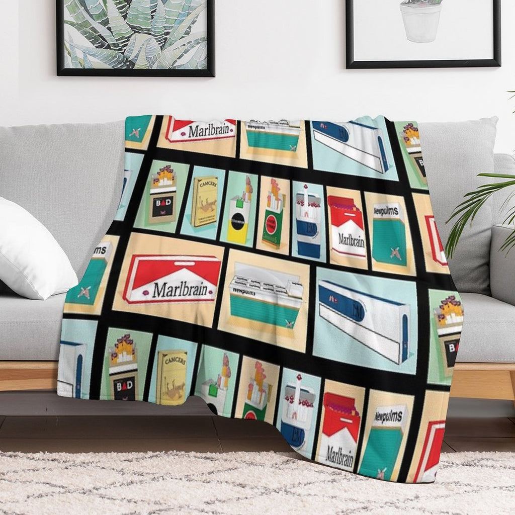 All Anti Smoking Cigarettes Boxes Anti-pilling Throw Blanket