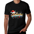 Believe In Santa Magic Winter Holiday Believe Christmas  Trendy Pattern T-Shirt