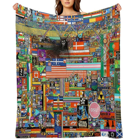 Rplace Reddit 2022 12K All-season Throw Blanket