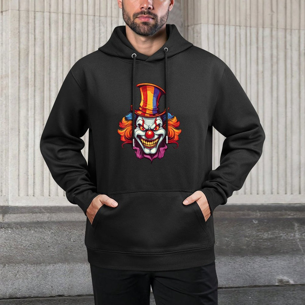 Scary Evil Clown Creepy Spooky Horror Haloween Costume Medium-Weight Fabric Hoodie