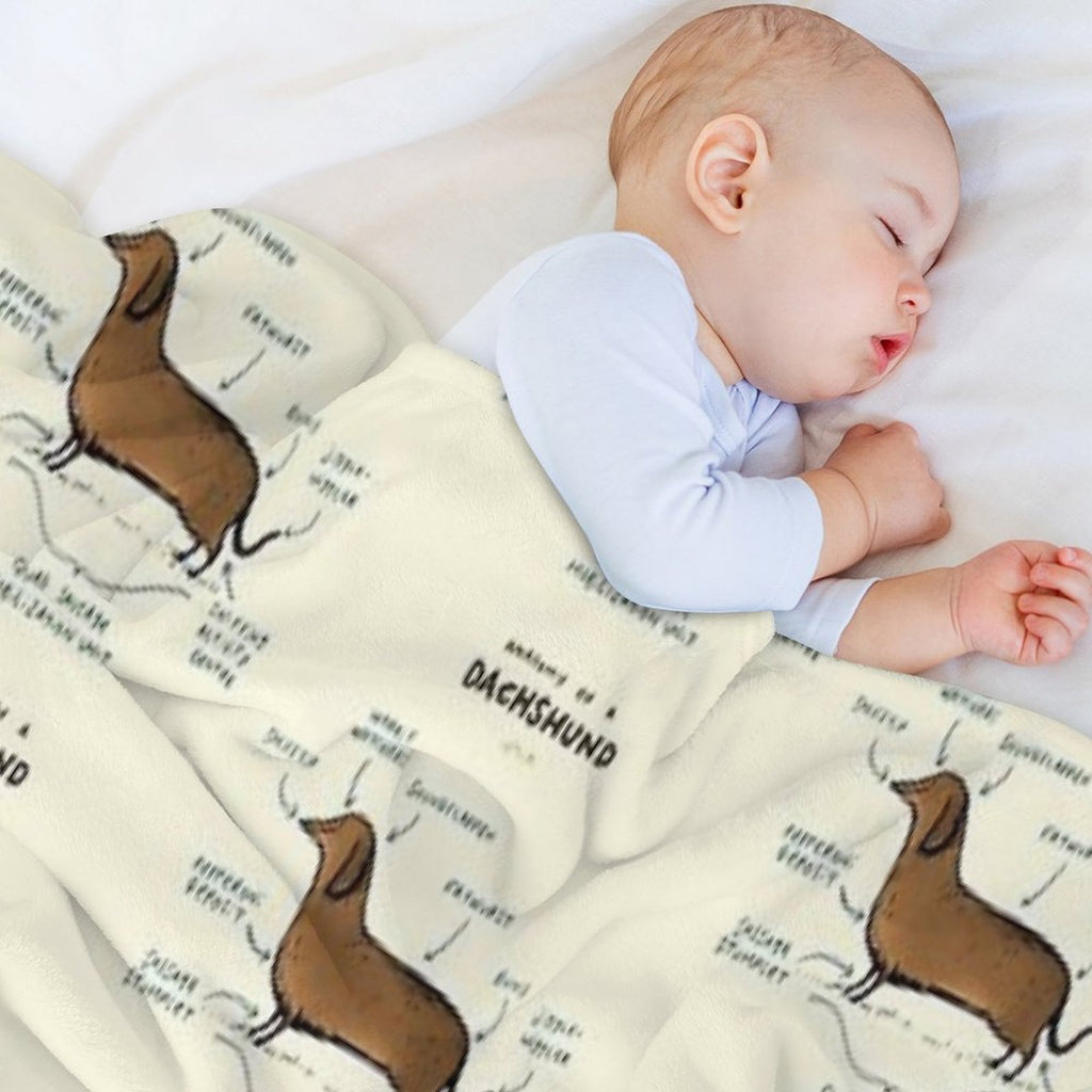 Anatomy of A Dachshund Premium Throw Blanket