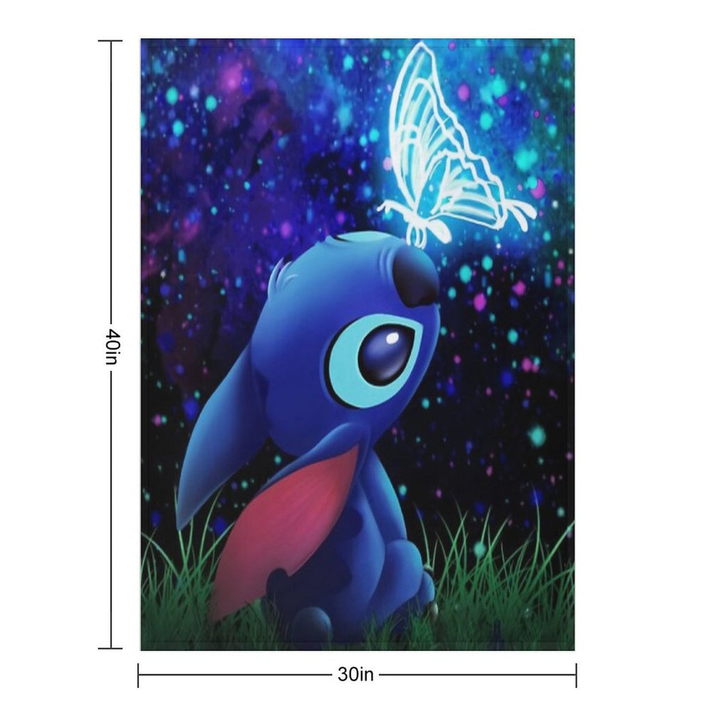 Stitch And Butterfly Velvety-soft Throw Blanket
