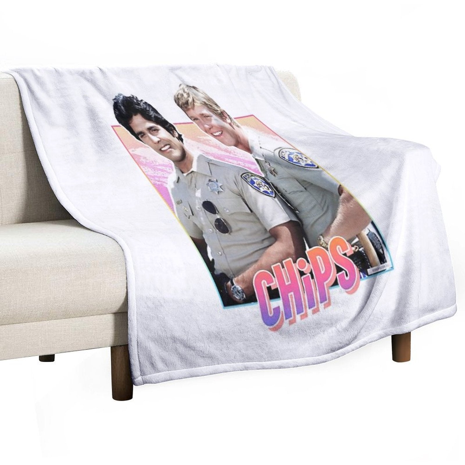 CHiPs - 80s Design Shrink-resistant Throw Blanket