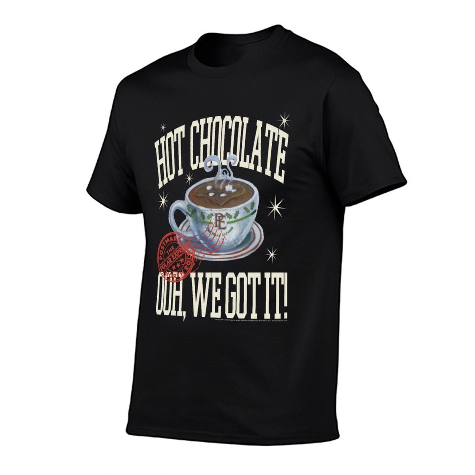 Polar Express Hot Chocolate Illustration Christmas Holiday  Tagless Design T-Shirt