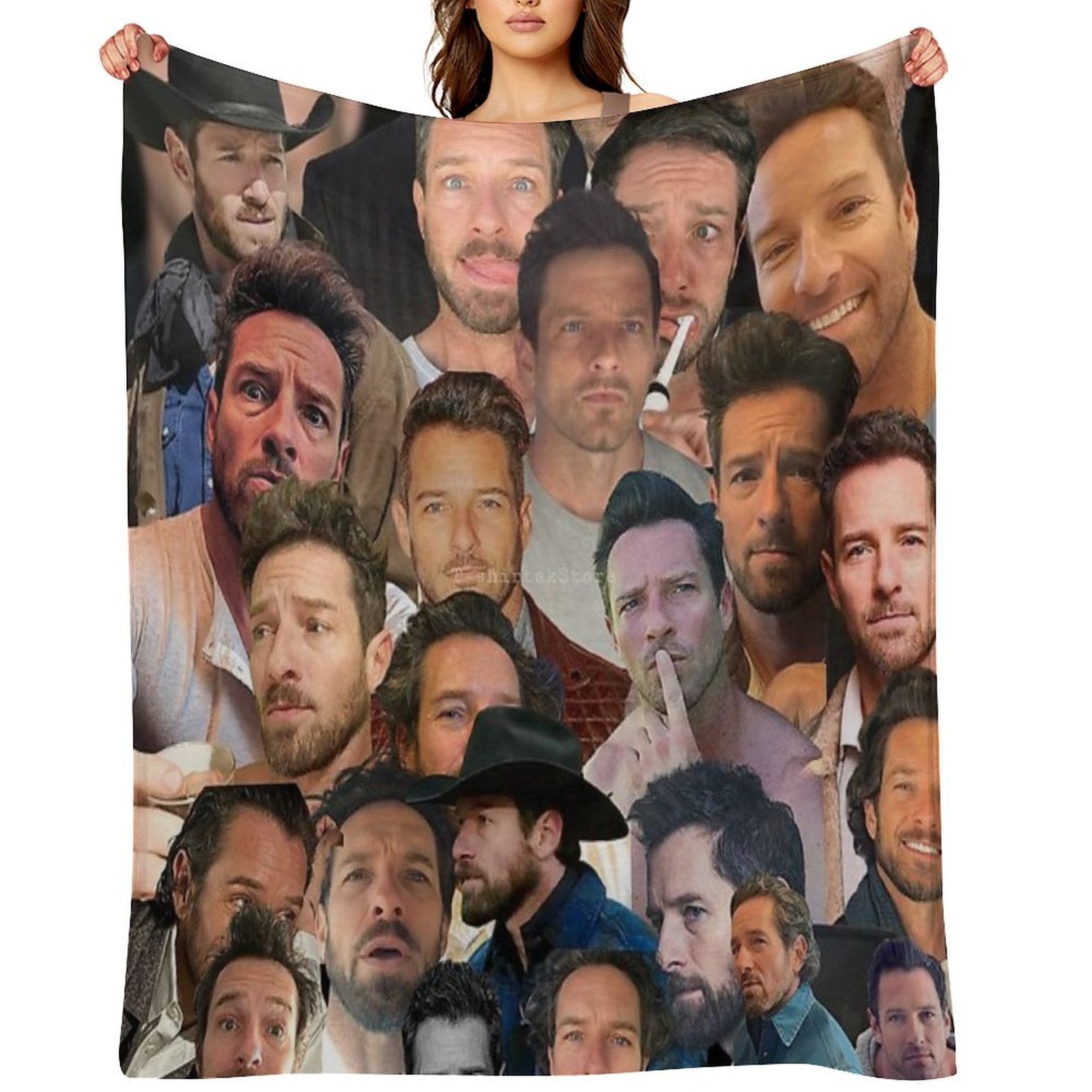 Ian Bohen Photo Collage Easy Care Throw Blanket