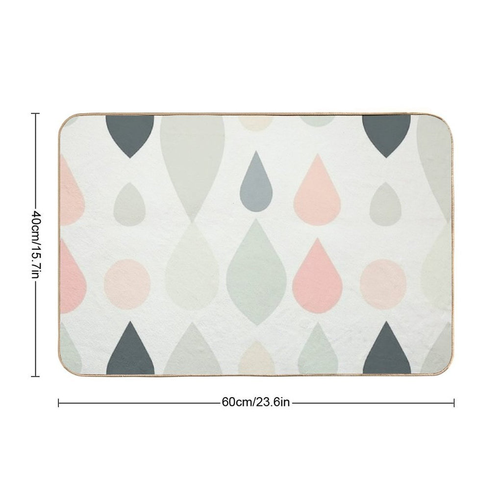 Minimalist Pastel Geometric Art  Stain-Proof Bath Mat