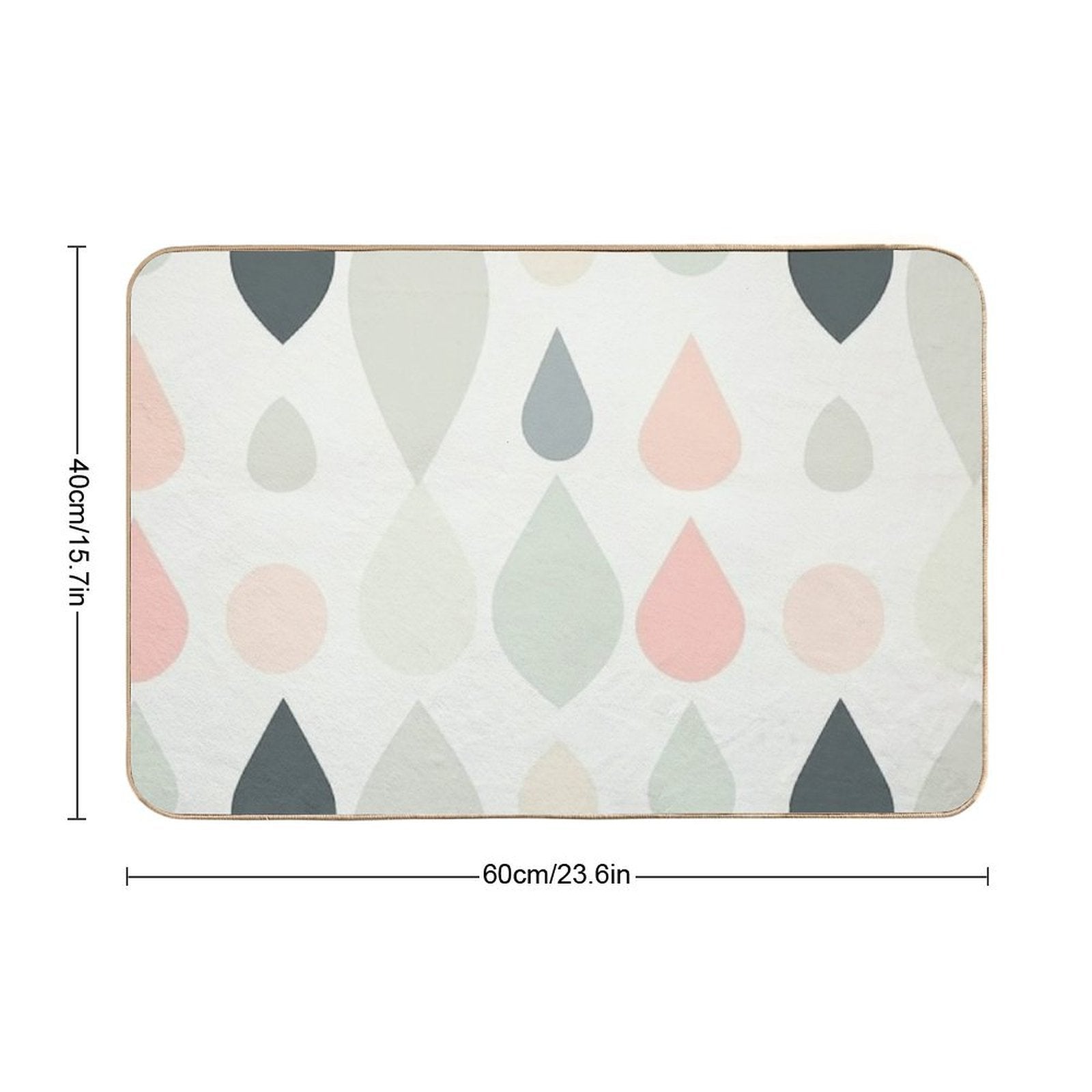 Minimalist Pastel Geometric Art  Stain-Proof Bath Mat