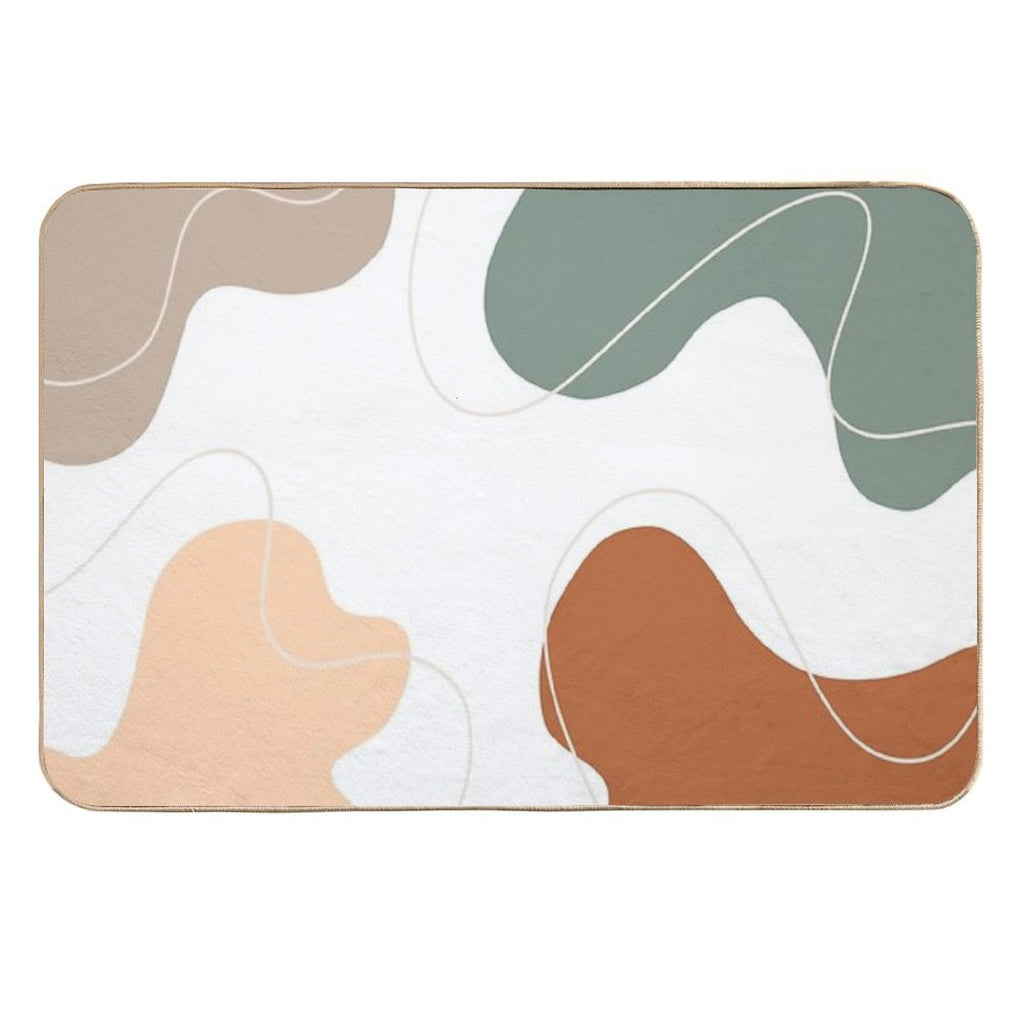 Aesthetic Shape Pattern  Repositionable Bath Mat