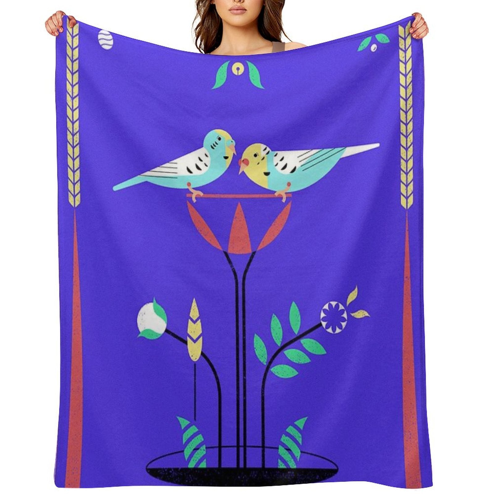 Dumpling And Roughy's Harper Party Wrinkle-free Throw Blanket