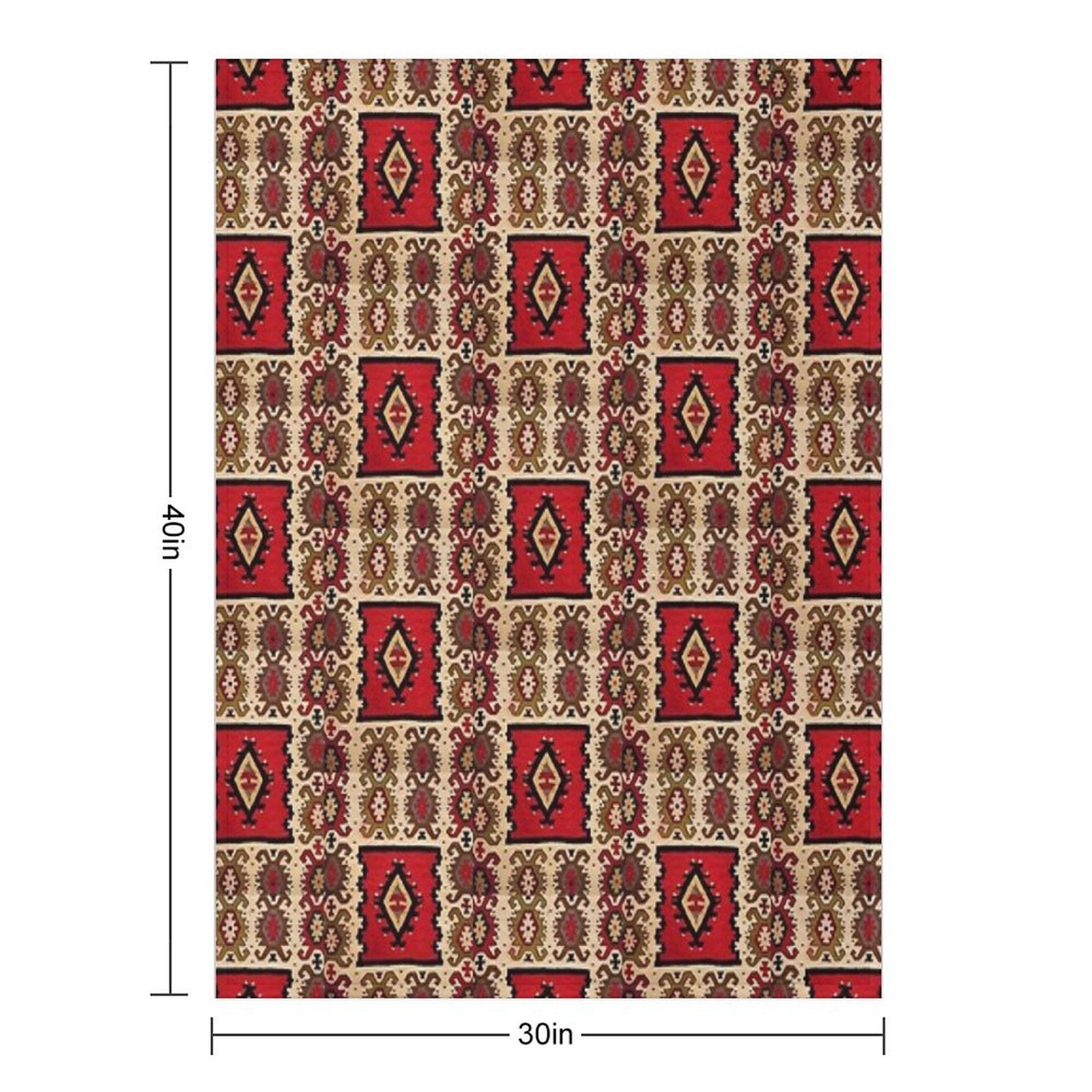 Bosnian Rug,pattern Wrinkle-free Throw Blanket