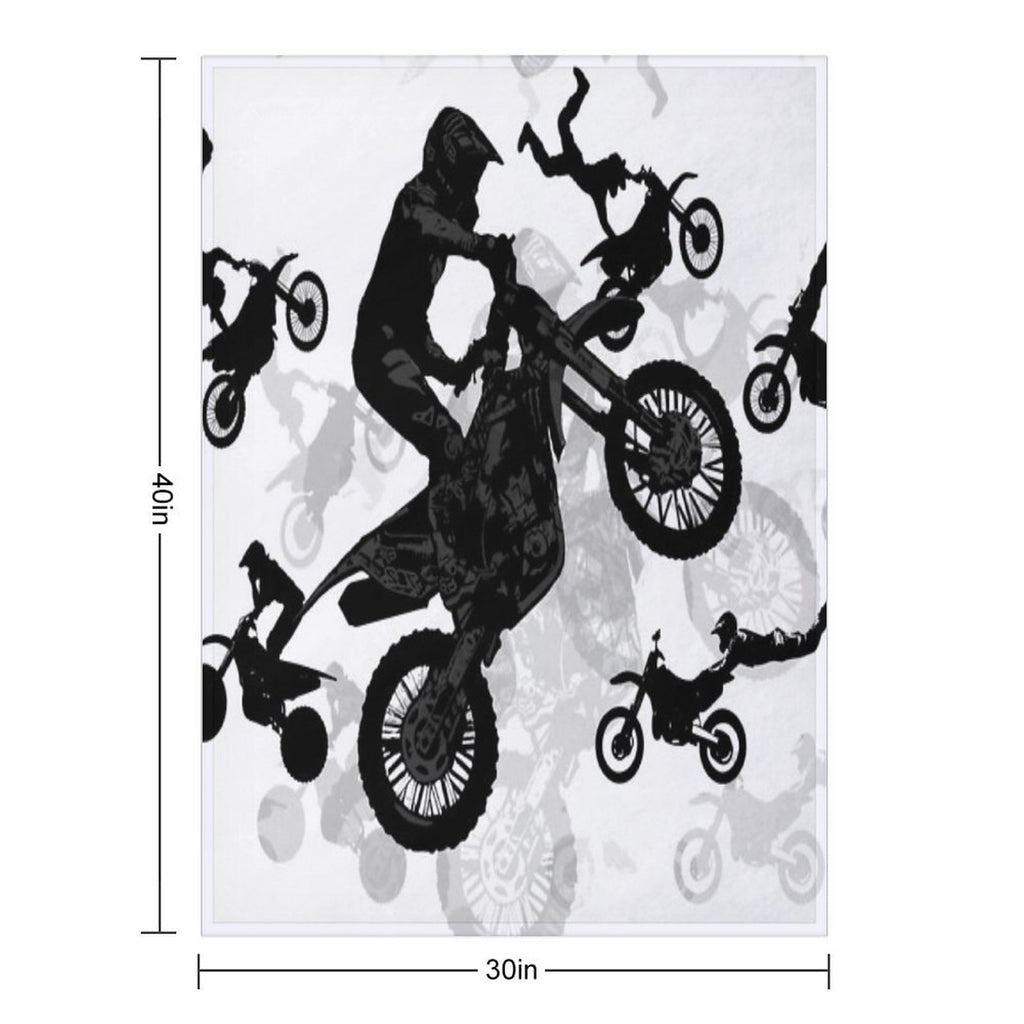 Extreme Stuntmen - Motocross Riders Premium Throw Blanket
