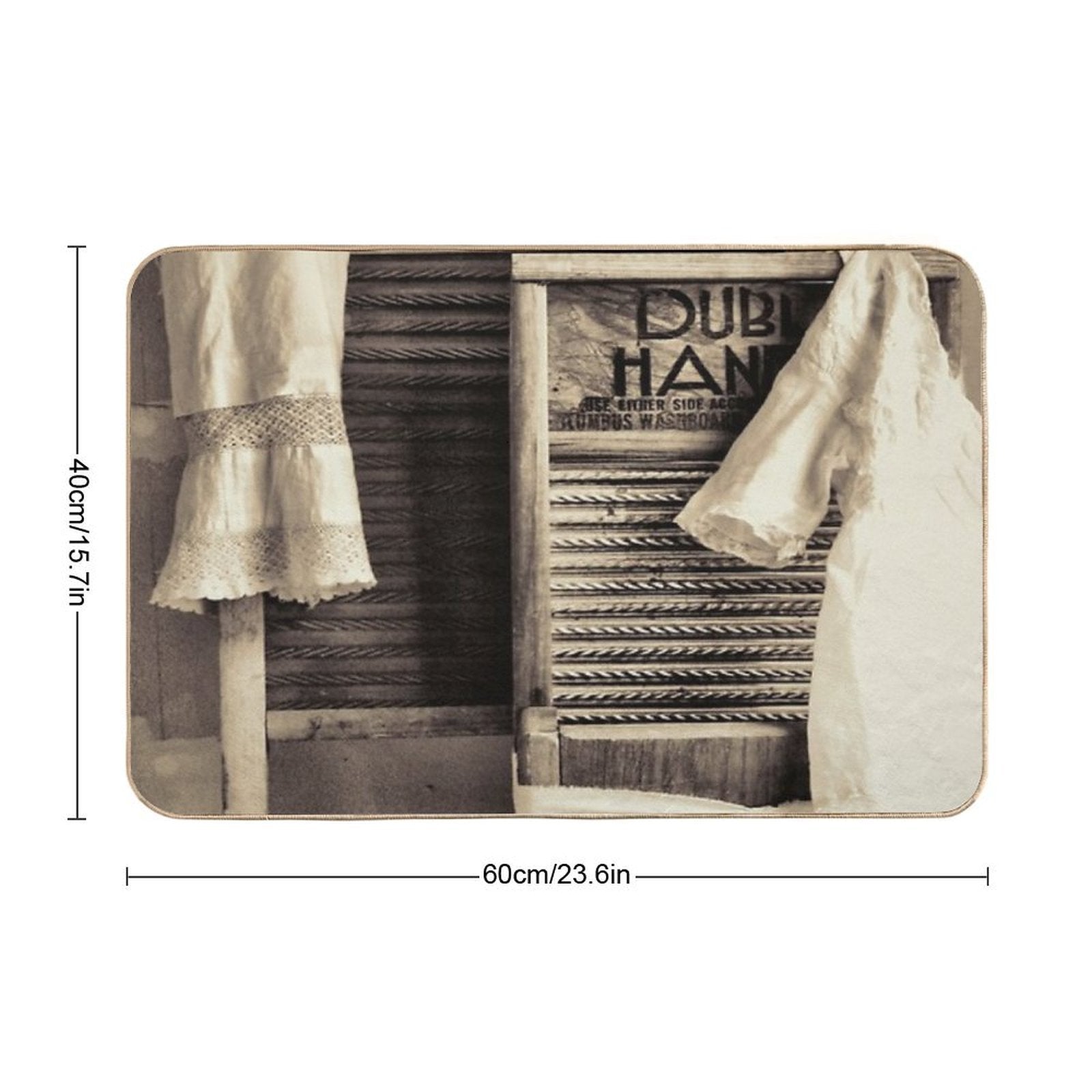 Vintage Laundry Room  Long-Lasting Bath Mat