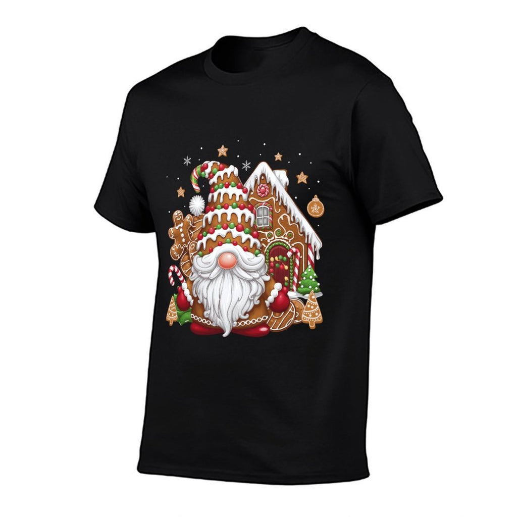 Gingerbread Gnome with Gingerbread House Christmas Fun  Quick-drying T-Shirt