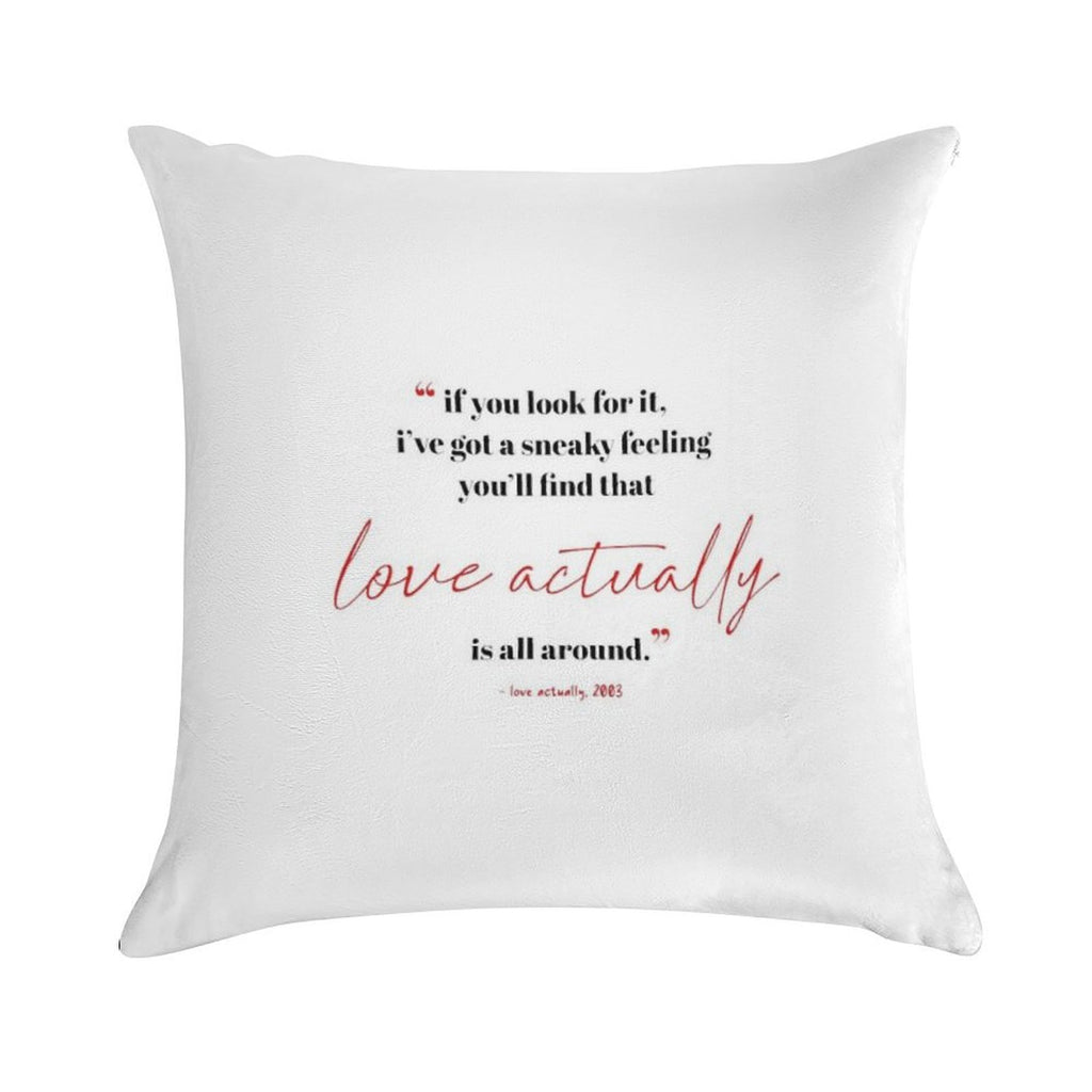 Love Actually Soft Fade-Resistant Throw Pillow