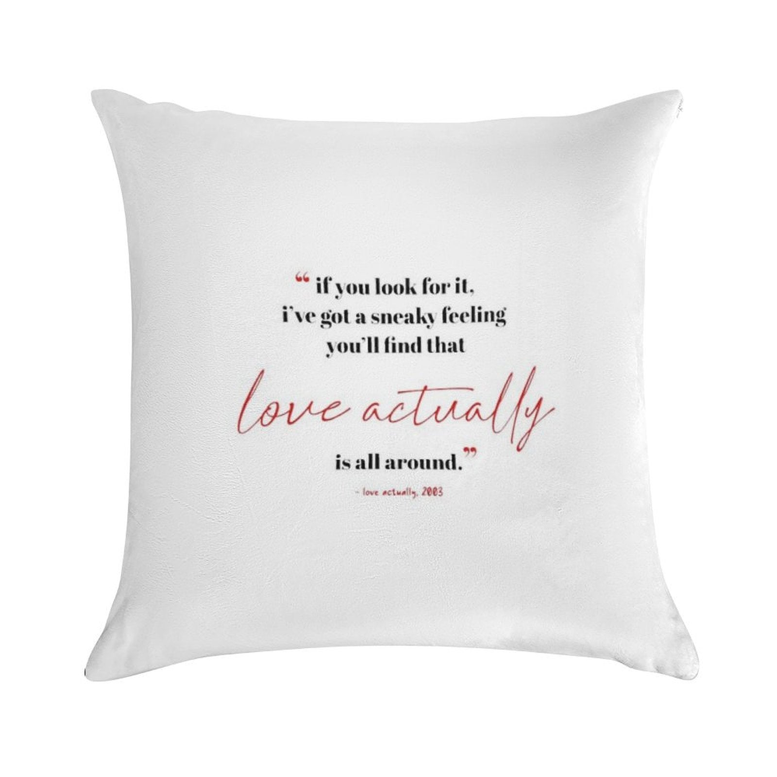 Love Actually Soft Fade-Resistant Throw Pillow