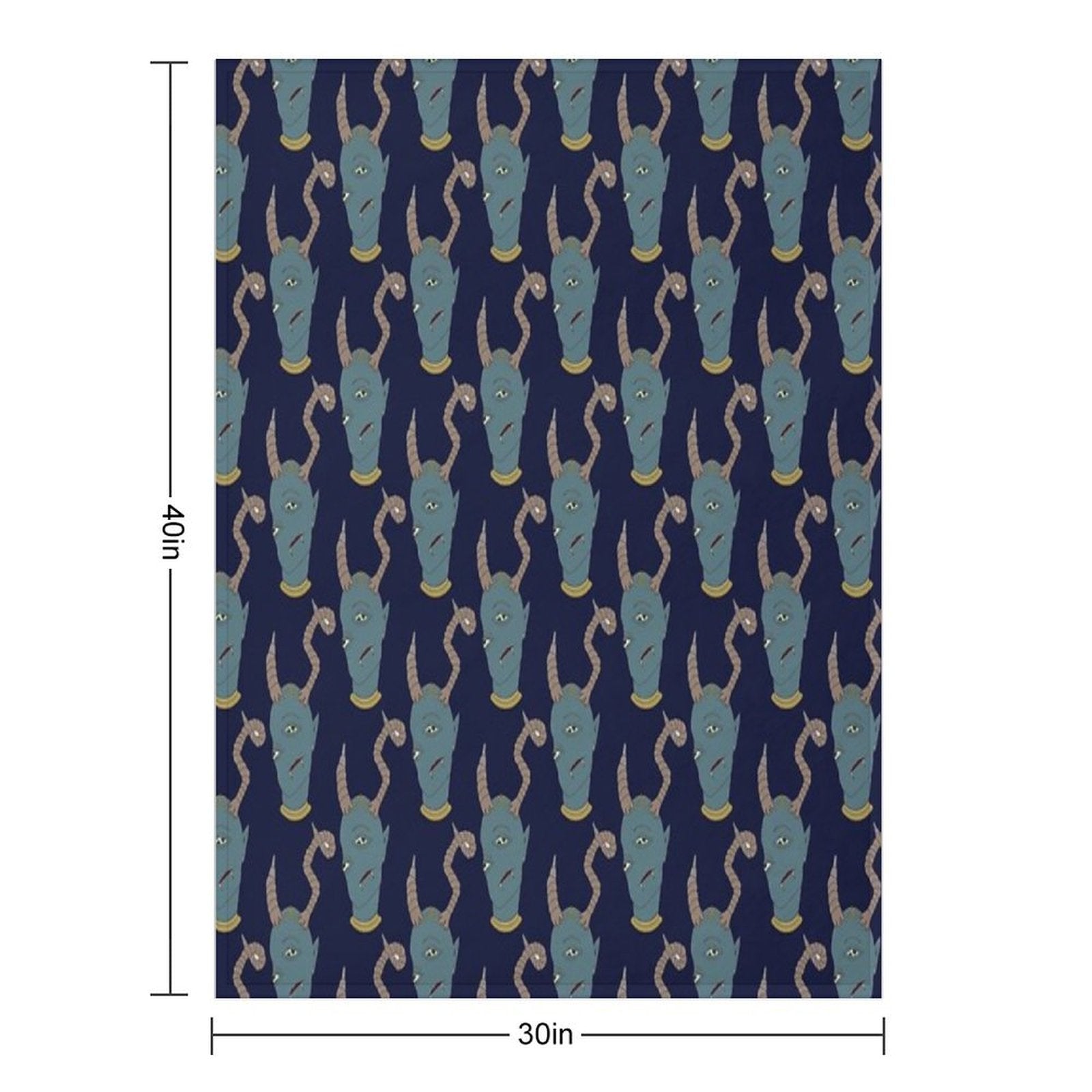 Exhausted Monster Face Sustainable Throw Blanket