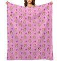 Obey Me - Asmo Pattern Travel-friendly Throw Blanket