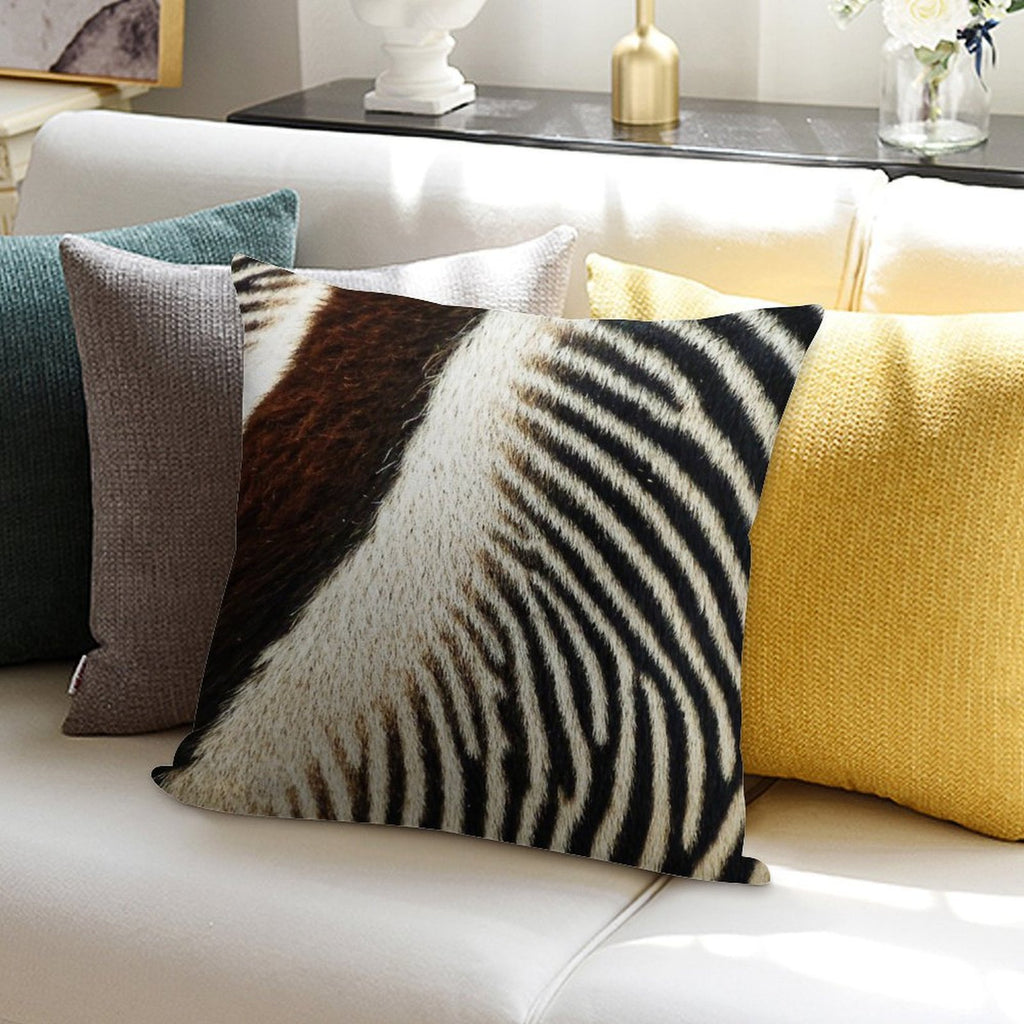 Zebra Caboose Soft Multiple Sizes Throw Pillow