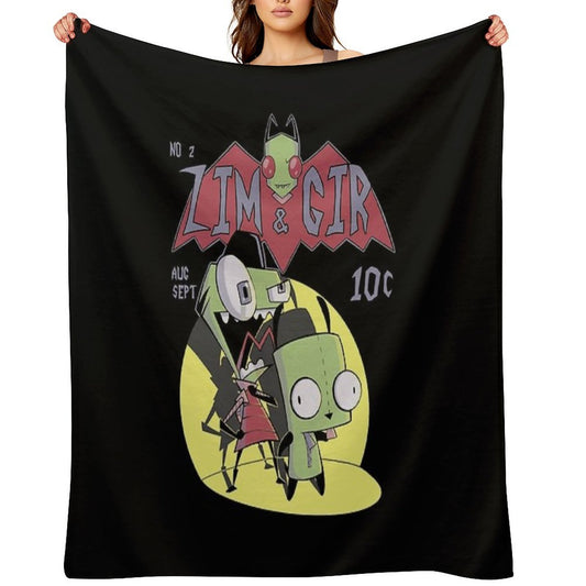 Zim And Gir Machine-washable Throw Blanket