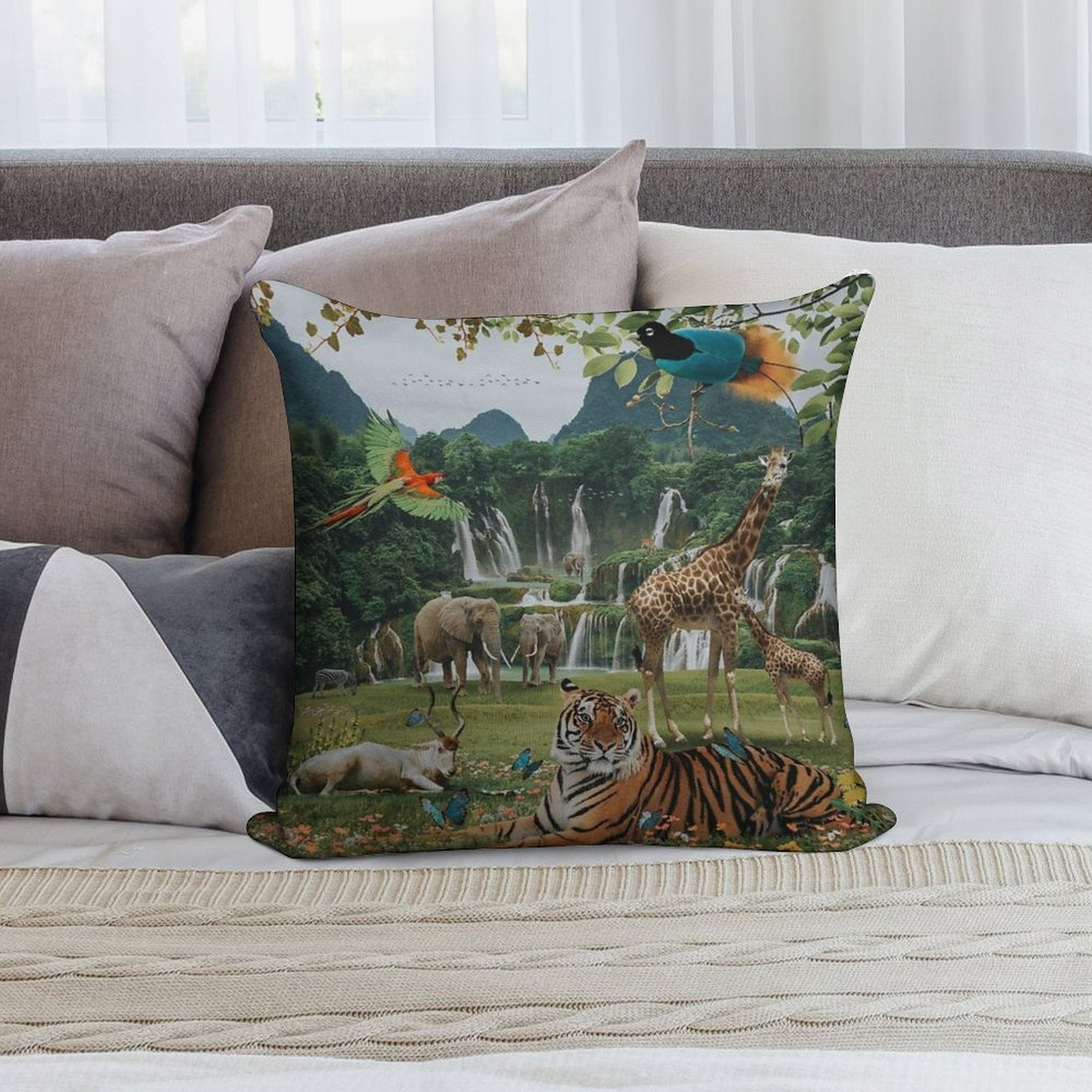 NEW WORLD Soft Easy Maintenance Throw Pillow