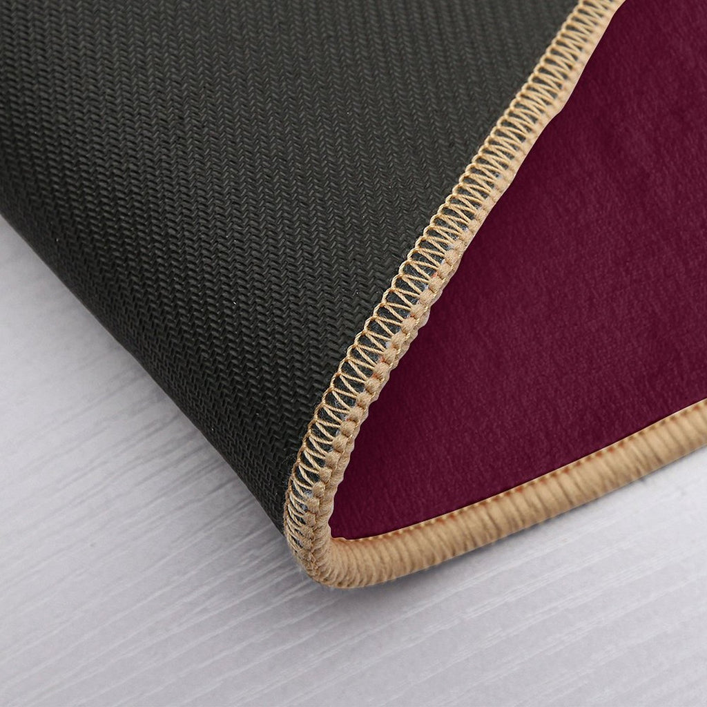 Burgundy Solid.  Dirt-Trapping Bath Mat