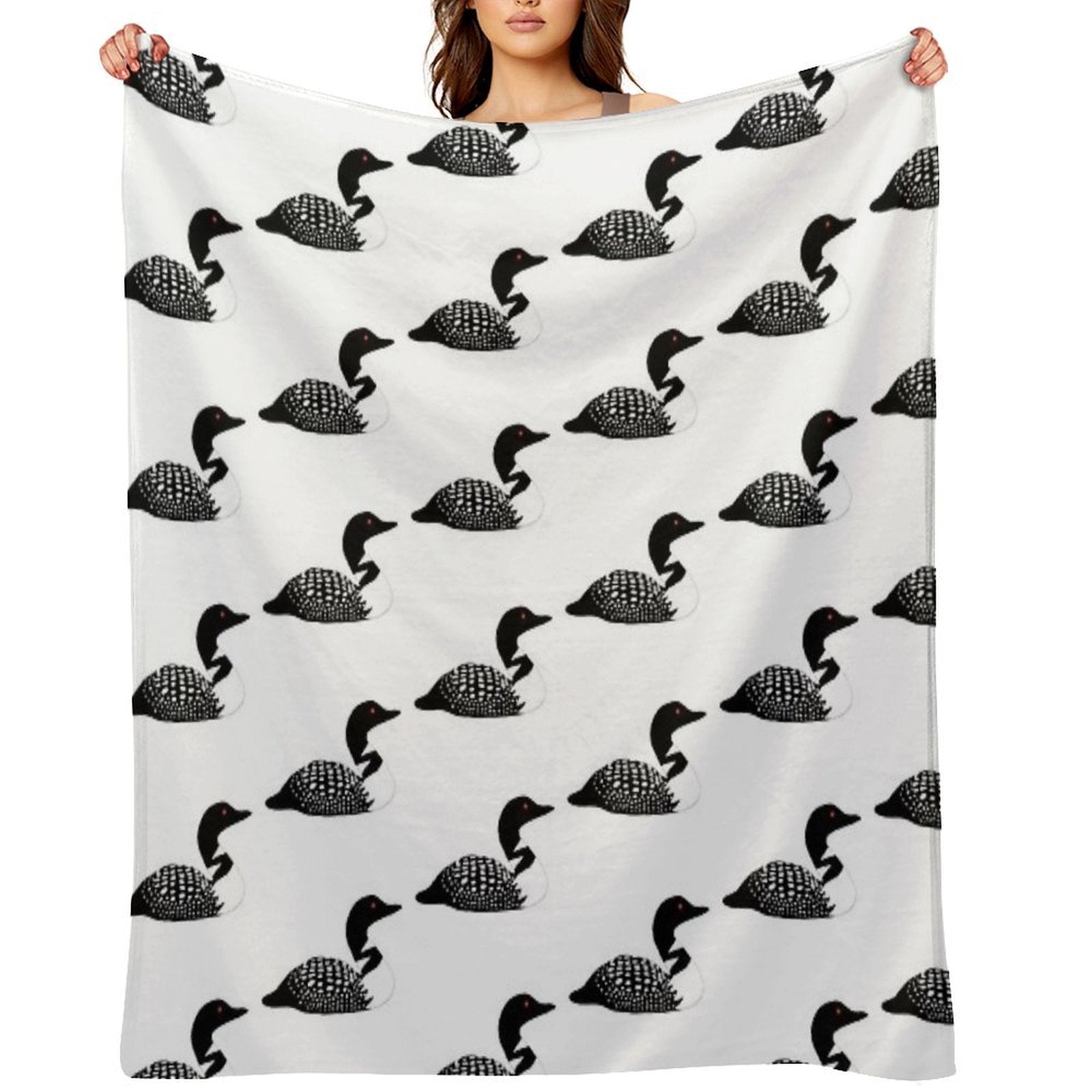 Minnesota Lake Loon Easy Care Throw Blanket