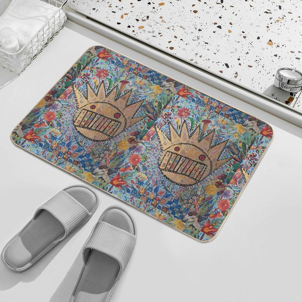 Ween Boognish And Flowers  Fade-Resistant Bath Mat