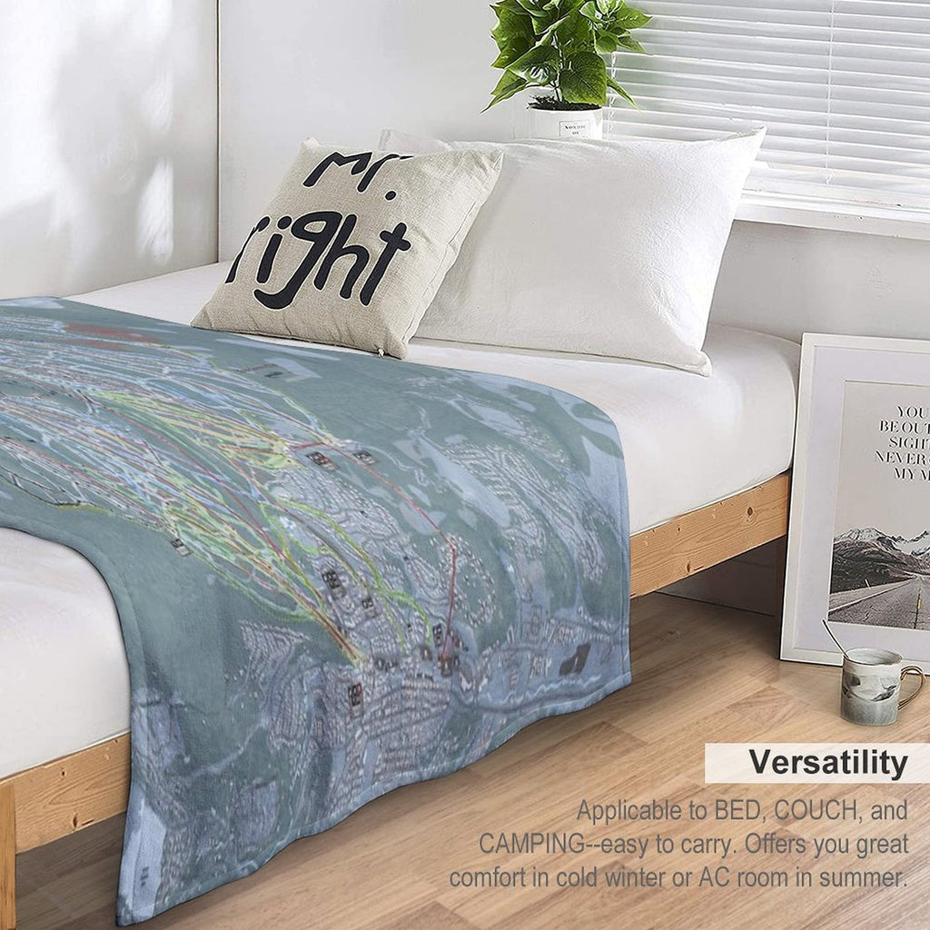 Breckenridge Resort Trail Map Wrinkle-free Throw Blanket