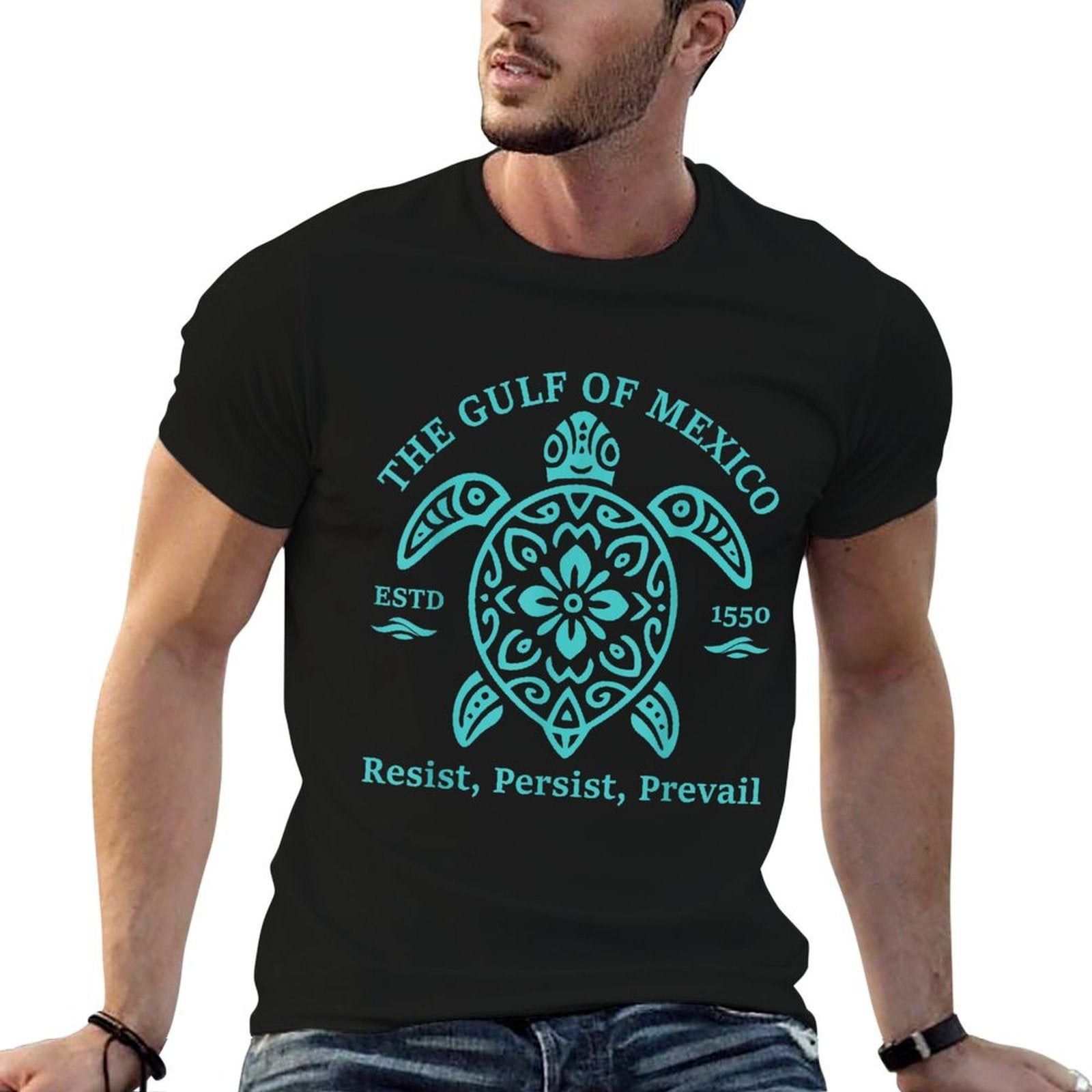 The Gulf Of Mexico Resist Persist Prevail  Summer-ready Fabric T-Shirt