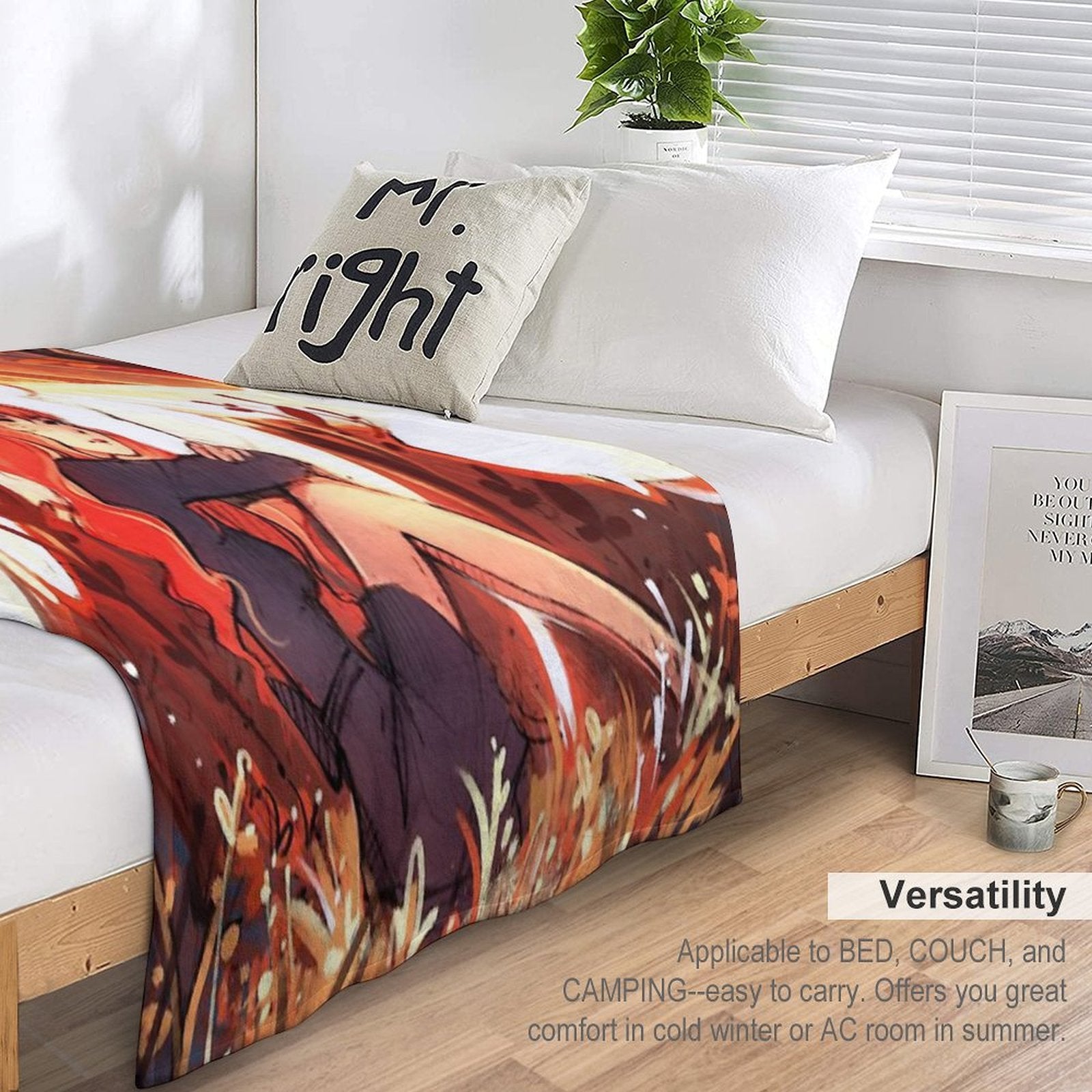 Heart of Fall Plush Throw Blanket