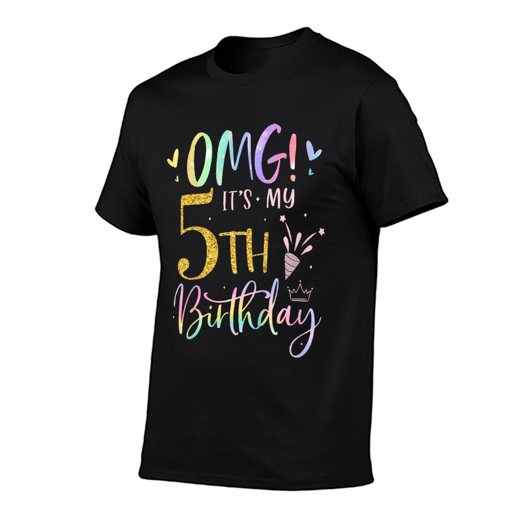 Kids OMG It's My 5th Birthday Girls Gifts Five 5 Year Old Bday  Breathable T-Shirt